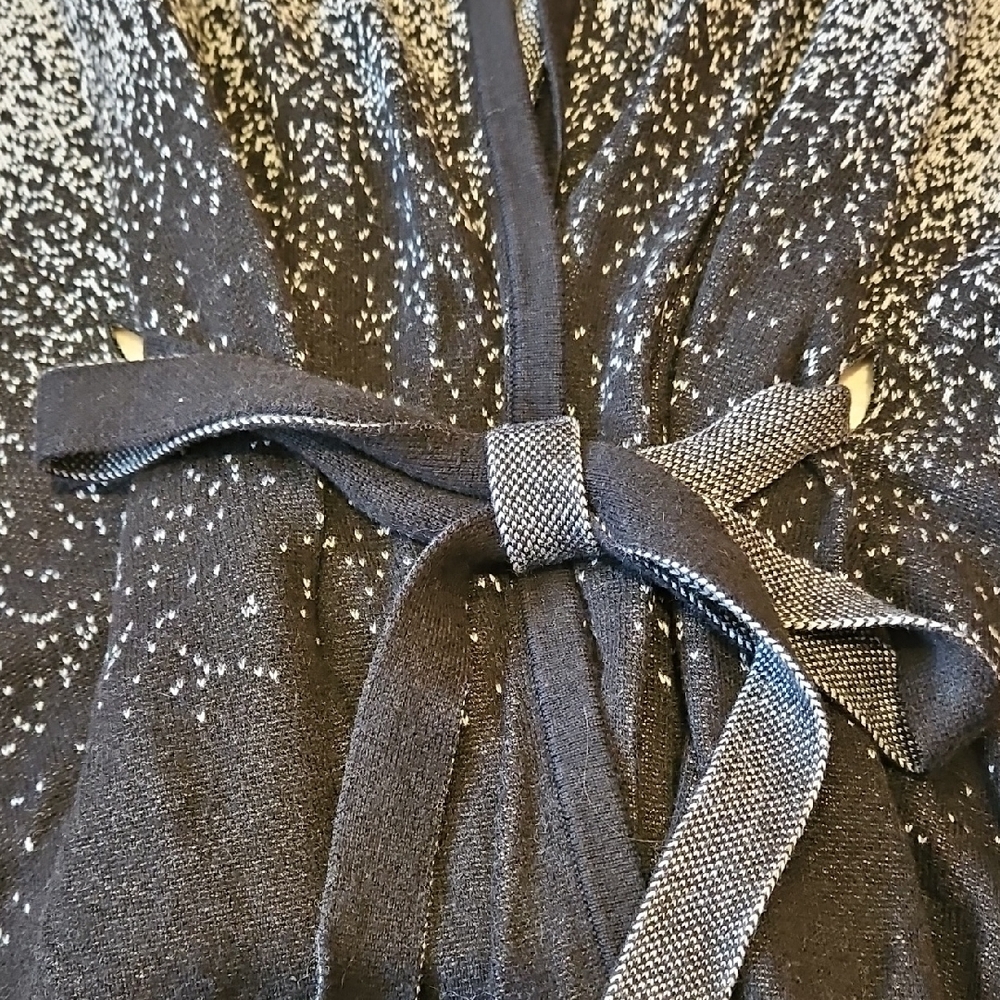Belldini Gray and Black Belted Poncho Sweater [Size L] - Picture 3 of 7
